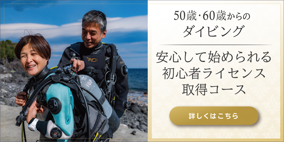 50歳・60歳からのダイビング 詳細はこちら