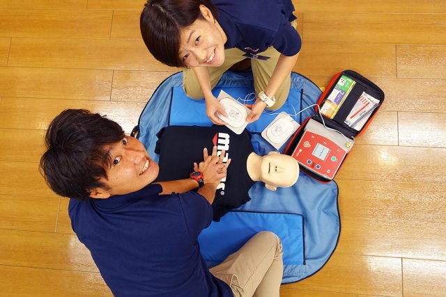 AEDを使用した救命救急法