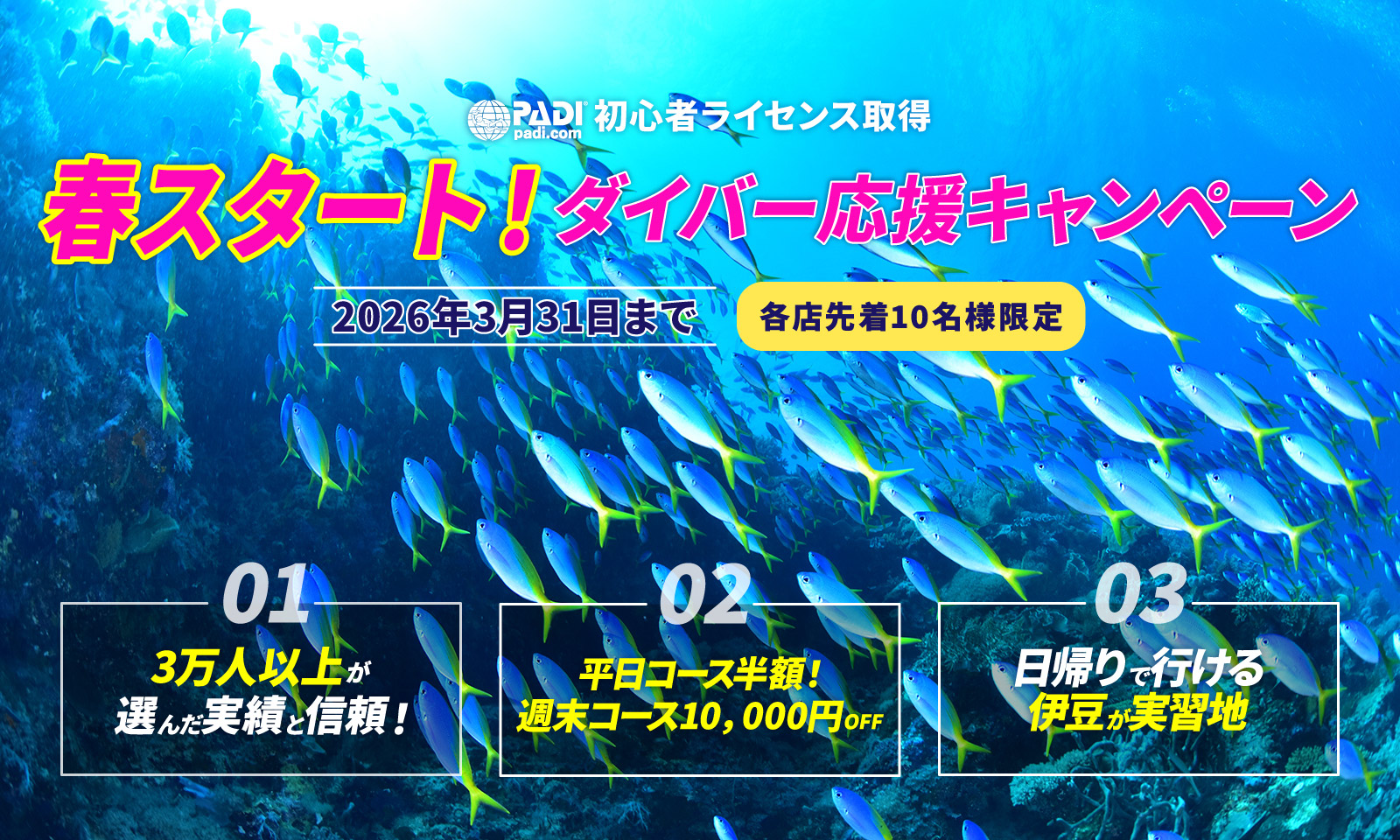春スタート！ダイバー応援キャンペーン