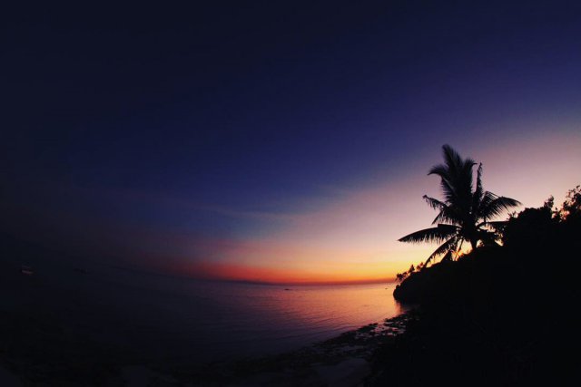 夕焼けの空の美しいこと