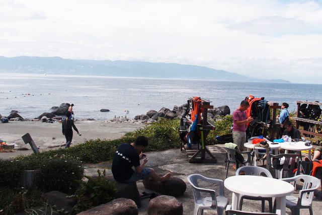 エントリーポイント目の前の休憩スペース