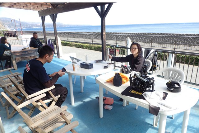 休憩スペースでゆったり