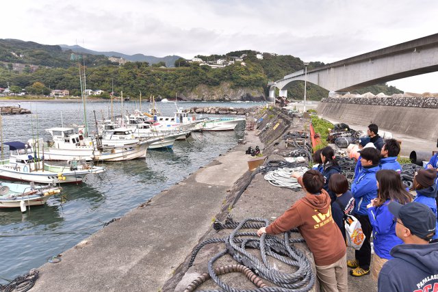 出航するマリーナ