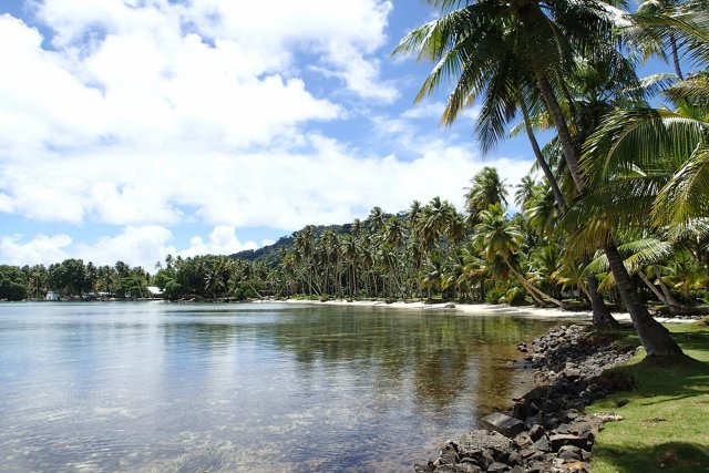 ホテルの前の海