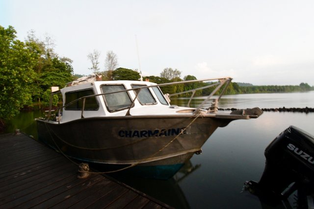 目の前から出港！