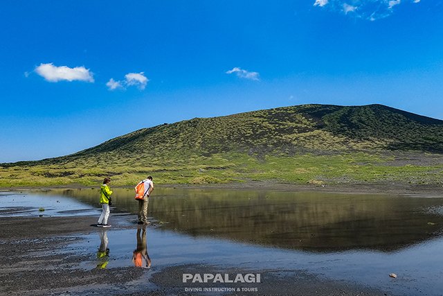 表砂漠コース。雨で大きな水たまりが出来ていました。