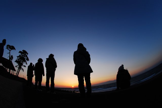 島の夕日も格別