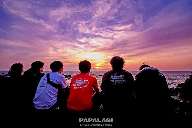 島の夕日は格別