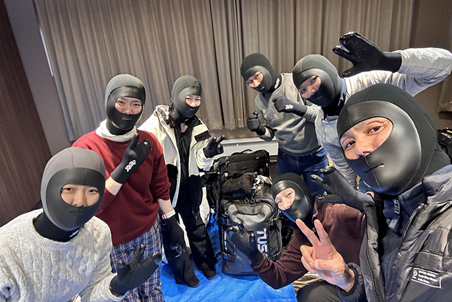 流氷用の器材を使用するので「寒くない！」