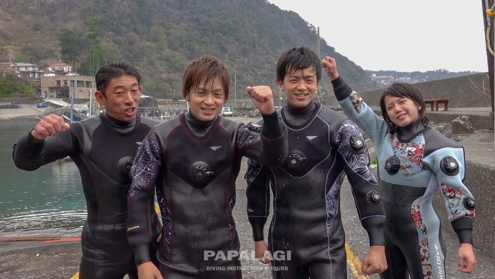 twins DRYスーツで冬の海に潜る⑪