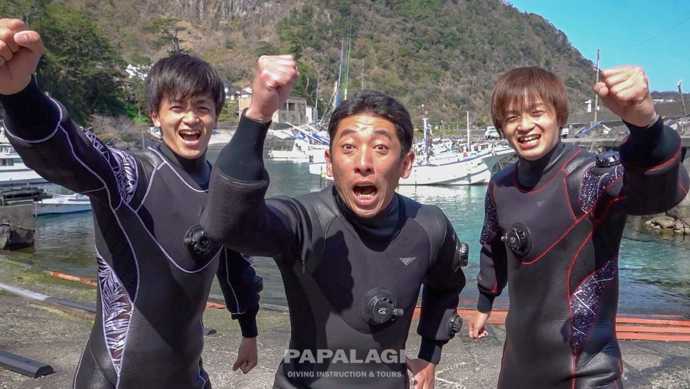twins DRYスーツで冬の海に潜る⑦